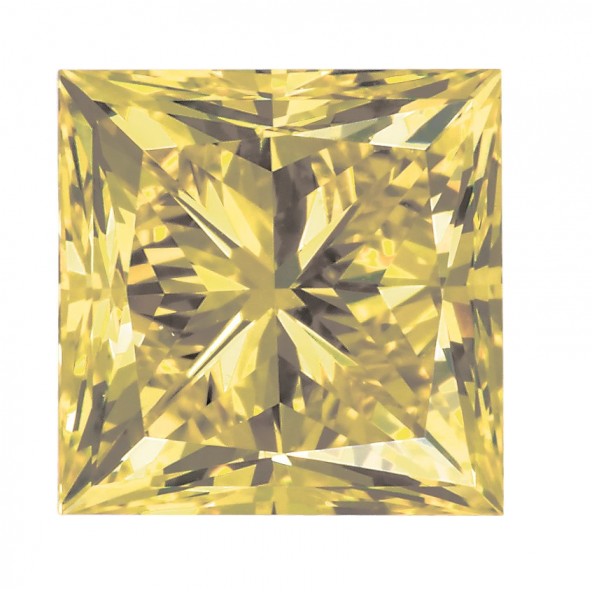 Prírodný diamant žltý štvorec 1,5 x 1,5 mm 0,023ct Princess cut BIPPY10YL-1,5
