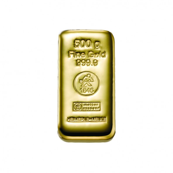 Investicna zlata tehla 500 g liata Heimerle+Meule 81012758