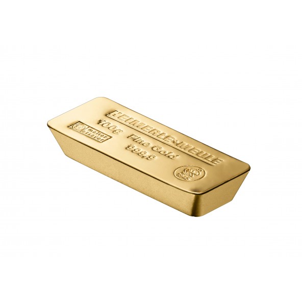 Investicna zlata tehla 100 g rakva Heimerle+Meule 81015889
