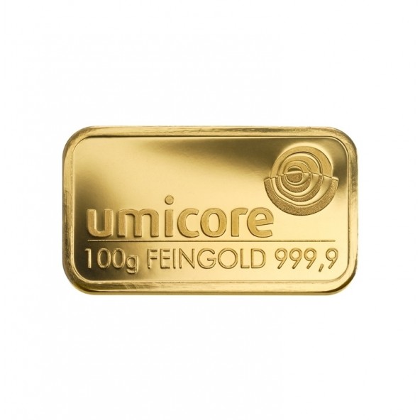 Investičná zlatá tehla 100 g  Umicore 60007