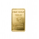 Investičná zlatá tehla 1x1 g , Heimerle & Meule , rýdzosť: 999,9 , razená , Nemecko , bez obalu , rozmery: 15 x 8,7 x 0,43mm ,0% - oslobodené od DPH , LBMA: áno , Garancia výkupu: garantujeme