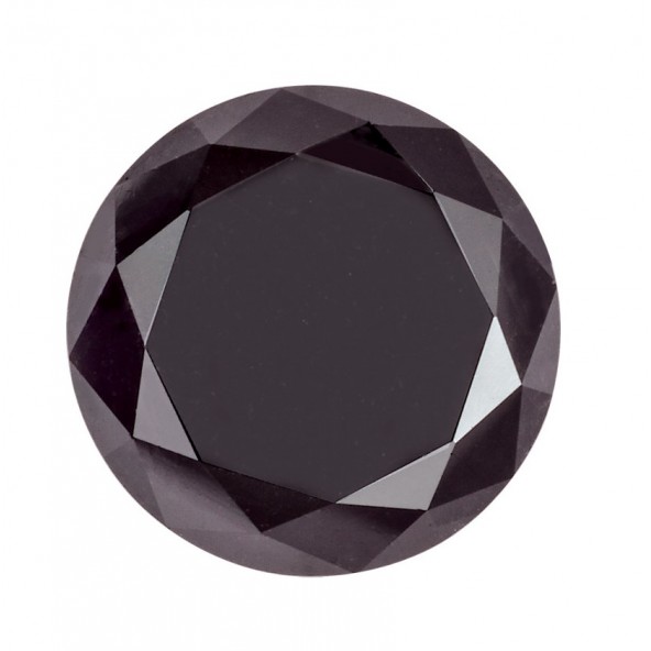 Prírodný diamant čierny okrúhly briliant 1,25 mm 0,0115ct, Fazetovaný BIRFOBL-1,25