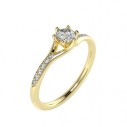 Zlatý zásnubný prsteň Kima s briliantmi setting 0,09ct