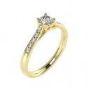 Zlatý zásnubný prsteň Kimimela s briliantmi setting 0,14ct