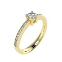 Zlatý zásnubný prsteň Kiran s briliantmi setting 0,16ct