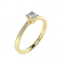 Zlatý zásnubný prsteň Kirstie s briliantmi setting 0,054ct