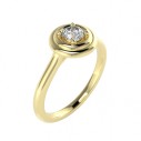 Zlatý zásnubný prsteň Kisha setting