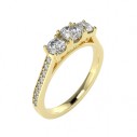 Zlatý zásnubný prsteň Konane s briliantmi setting 0,471ct