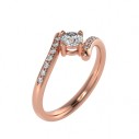 Zlatý zásnubný prsteň Kloey s briliantmi setting 0,105ct