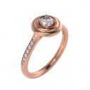 Zlatý zásnubný prsteň Kishori s briliantmi setting 0,105ct