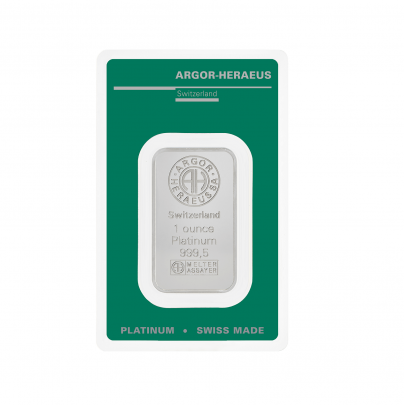 Investičná platinová tehla 1 oz razená Argor Heraeus 80255 2