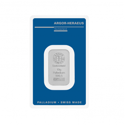Investičná palladium tehla 10 g razená Argor Heraeus 80203 2