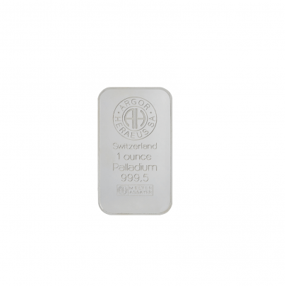 Investičná palladium tehla 1 oz razená Argor Heraeus 80205