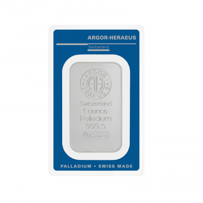Investičná palladium tehla 1 oz razená Argor Heraeus 80205 2