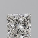 Prírodný diamant princess, VS1, H, 0,5ct, GIA