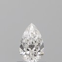 Prírodný diamant hruška, VS2, D, 0,5ct, GIA