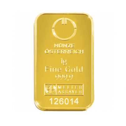 Investičná zlatá tehla 1 g razená Kinegram Münze Österreich 86100001 (4)