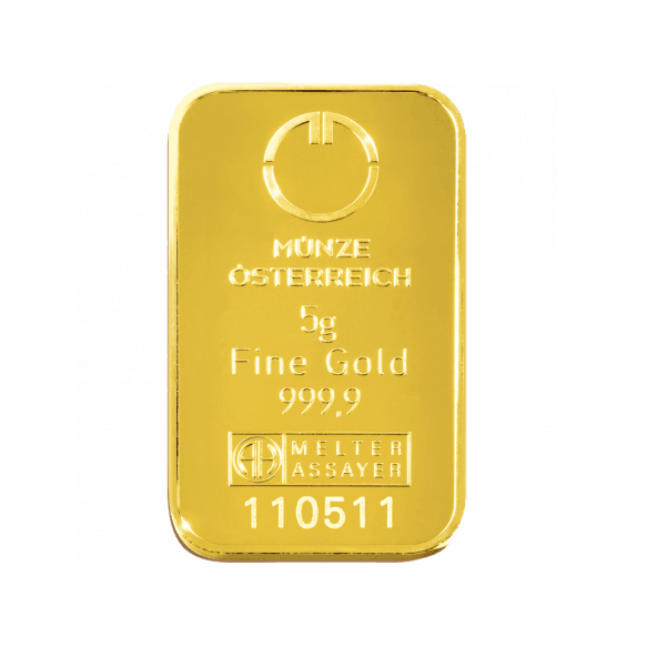 Investičná zlatá tehla 5 g razená Kinegram Münze Österreich 86100005 (4)