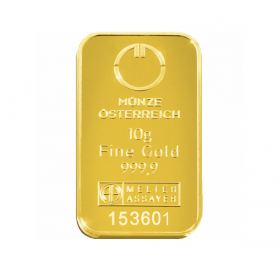 Investičná zlatá tehla 10 g razená Kinegram Münze Österreich 86100010 (4)
