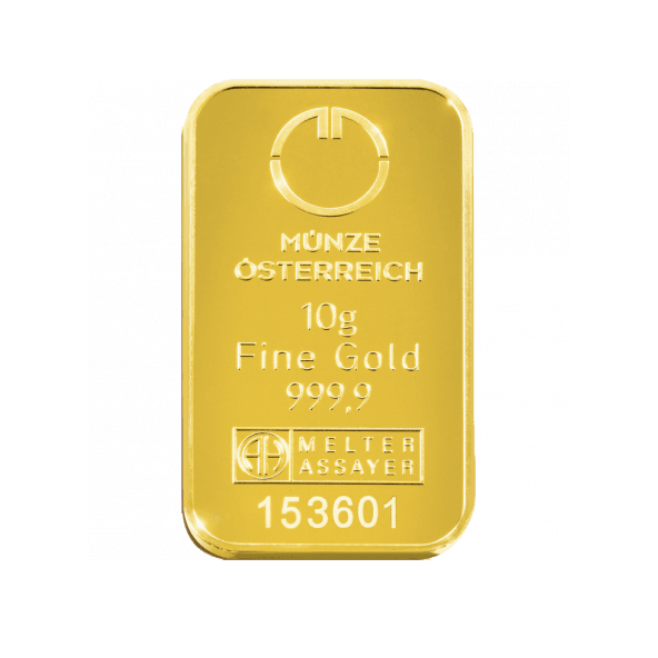 Investičná zlatá tehla 10 g razená Kinegram Münze Österreich 86100010 (4)