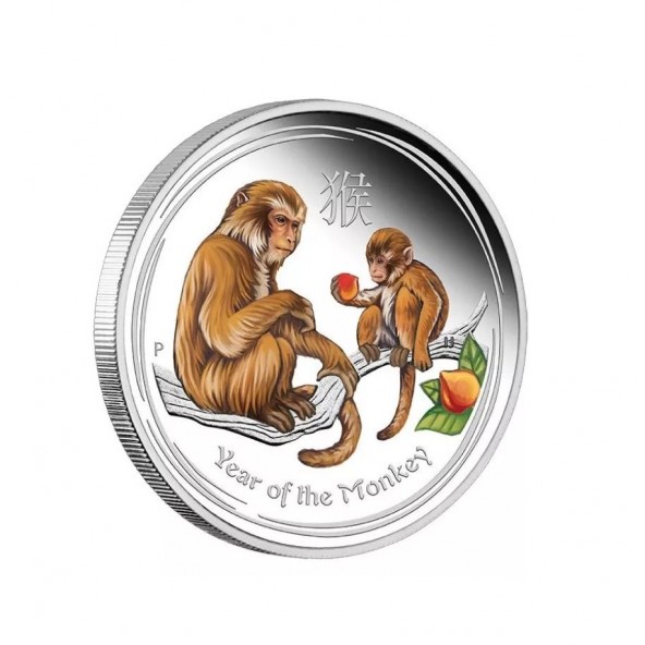 Investičná strieborná minca 1 oz 1 AUD Monkey 2016 Colour 02201641