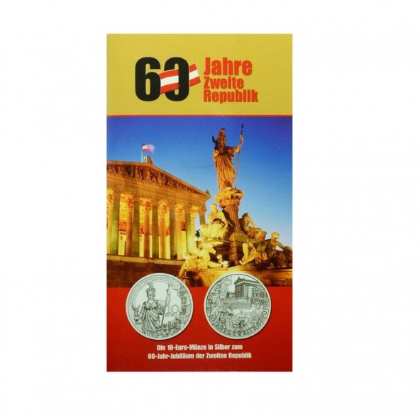 Investičná strieborná minca 16 g 10 Euro 60 Years Second Republic 01200071