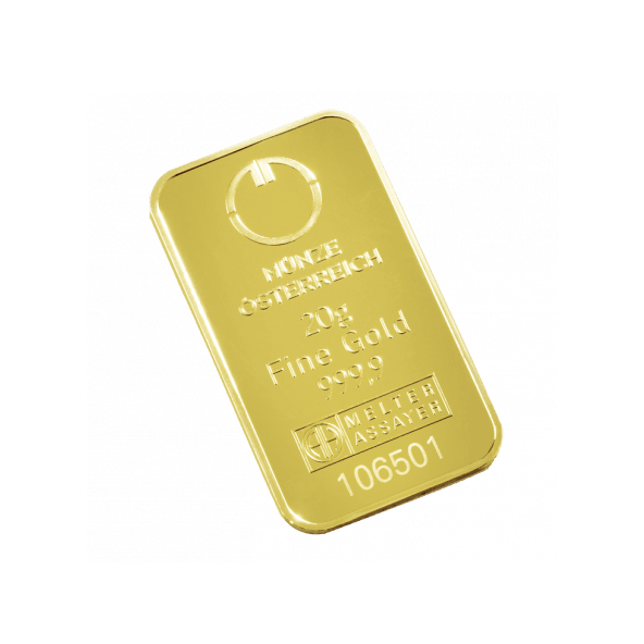 Investičná zlatá tehla 20 g razená Münze Österreich 86100020 (3)