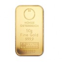 Investičná zlatá tehla 50 g razená Münze Österreich