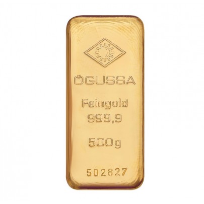 Investičná zlatá tehla 500 g liata Ögussa 1000BGV0500OG