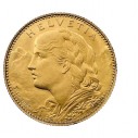 Investičná zlatá minca 2,9 g 10 Frank Helvetia Vreneli 1922 B