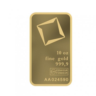 Investičná zlatá tehla 10 oz razená Valcambi 86120311