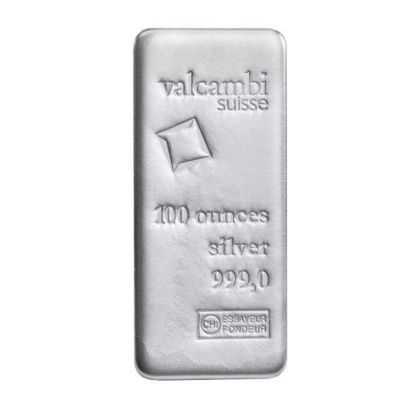 Investičná strieborná tehla 100 oz liata Valcambi 86203110