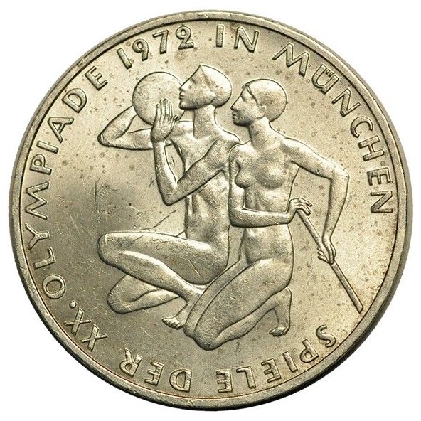 Strieborná minca 9,69 g 10 Deutsche Mark Olympiade Atléti AG000011