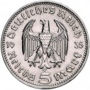 Strieborná minca 12,49 g 5 Reichs mark Paul Von Hindenburg