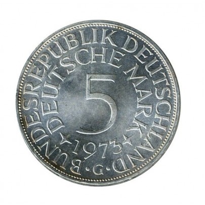 Strieborná minca 7 g 5 Deutsche Mark AG000014