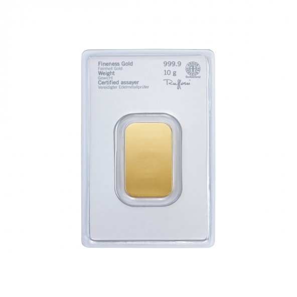 Investičná zlatá tehla 10 g razená Heraeus 87892010 (3)