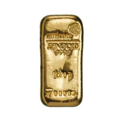 Investičná zlatá tehla 250 g  Umicore 60008 2