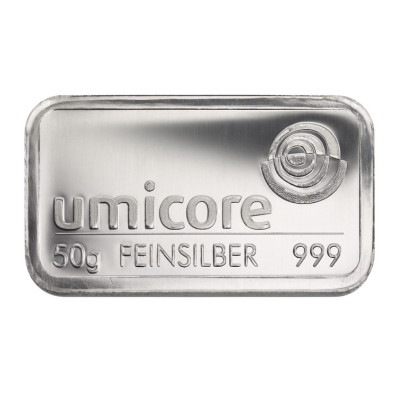 Investičná tehla striebro 50 g  Umicore 60104 2
