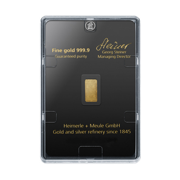 Investicna zlata tehla 1 g razena Heimerle+Meule 87892600
