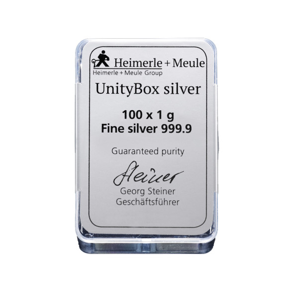 Investicna strieborna tehla 100x1 g UnityBox Heimerle+Meule 81020726