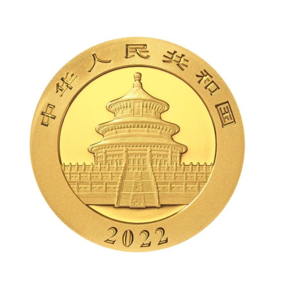 Investičná zlatá minca 30 g Panda 500 CNY 05112201-22