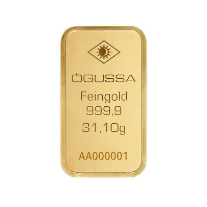 Investičná zlatá tehla 1 oz razená Ögussa 1000BPV0031OG 2