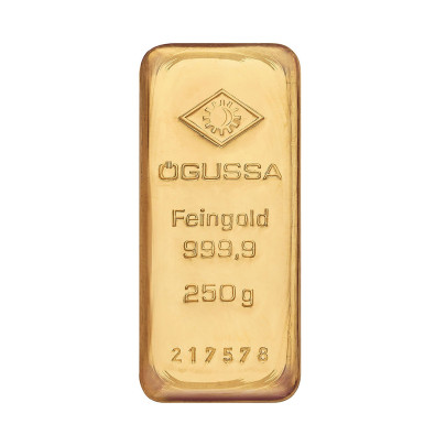Investičná zlatá tehla 250 g liata Ögussa 1000BGV0250OG 2