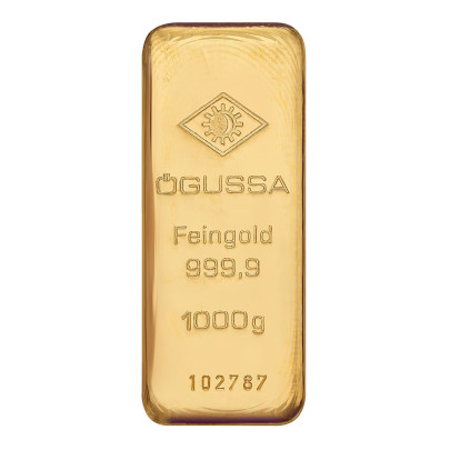 Investičná zlatá tehla 1000 g liata Ögussa1000BGV1000OG 2