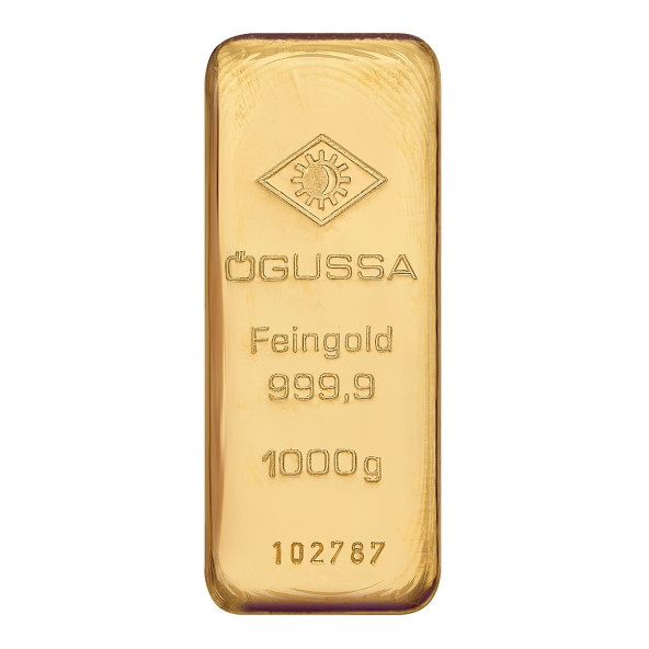 Investičná zlatá tehla 1000 g liata Ögussa1000BGV1000OG
