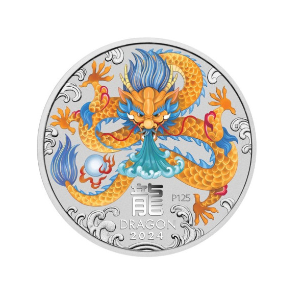 Investičná strieborná minca 1 oz 1 AUD Dragon 2024 Colour 02202441