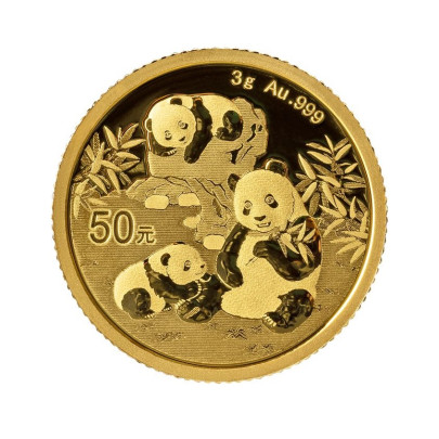 Investičná zlatá minca 3 g Panda 50 CNY New 05102504 2