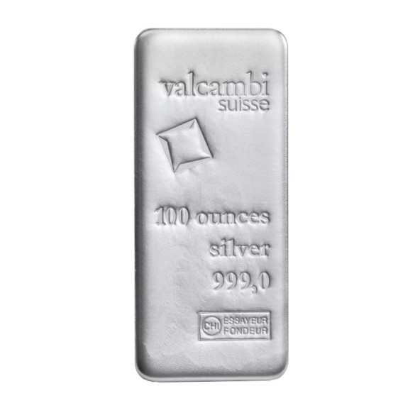 Investičná strieborná tehla 100 oz liata Valcambi 86203110