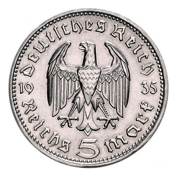Strieborná minca 12,49 g 5 Reichs mark Paul Von Hindenburg AG000012