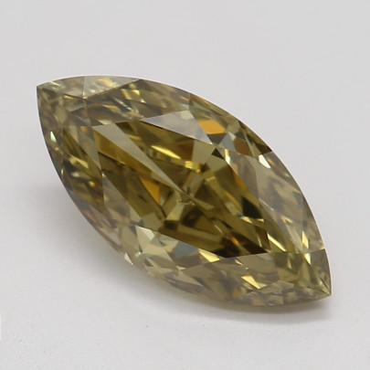 Farebný diamant markíz, fancy dark hnedožltý, GIA 1845830391 Y9 2